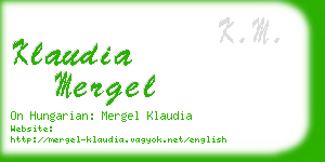 klaudia mergel business card
